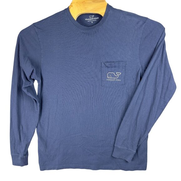Vineyard Vines Hanukkah 2016 T-Shirt Men S Navy Blue Whale Graphic Front Pocket - Picture 1 of 9